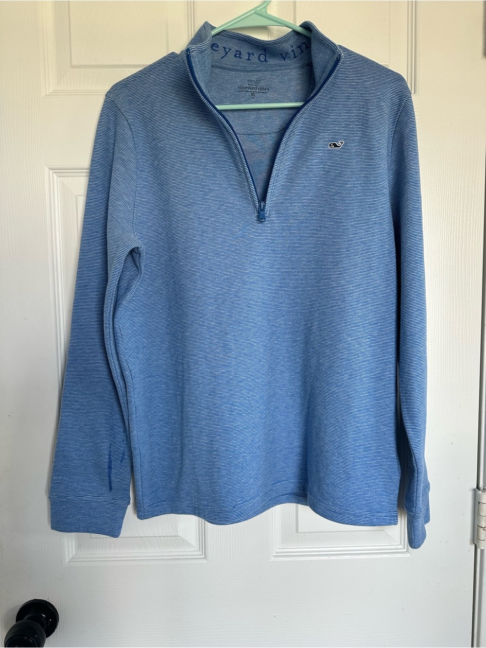 Vineyard Vines Kid's Light Blue Quarter-Zip Sweater